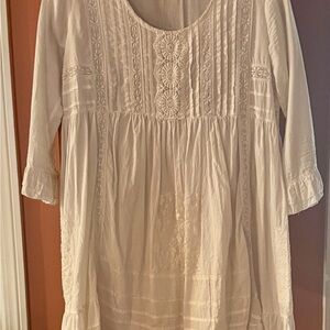 Nadir Positano white Lace Women's Tunic: Small